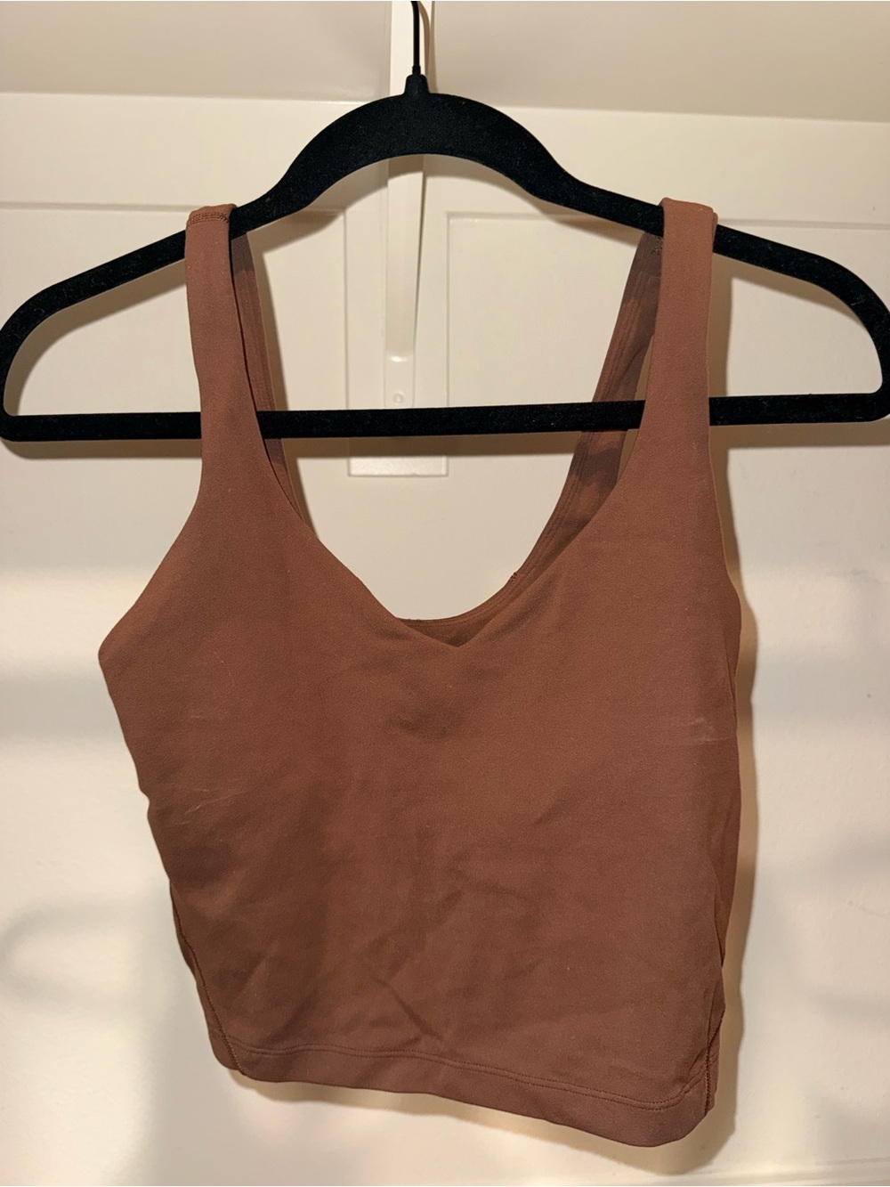 lululemon athletica Brown V-Neck Cropped Tank